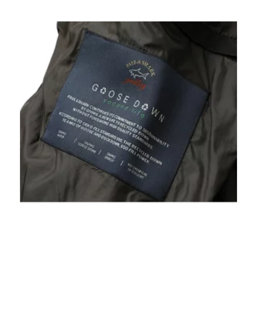 Paul & Shark Logo Patch Hooded Down Jacket In Black