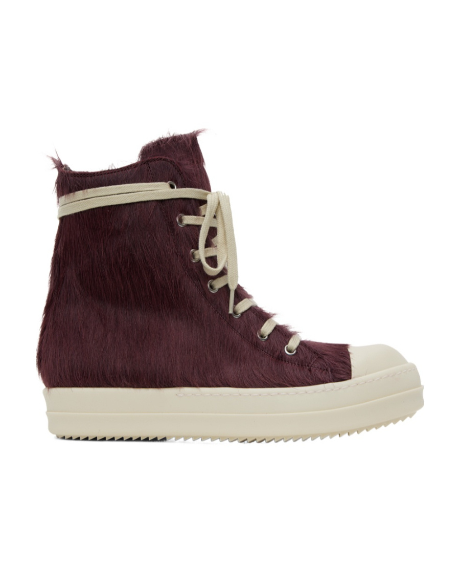 Rick Owens Pony Hair High-top Sneakers