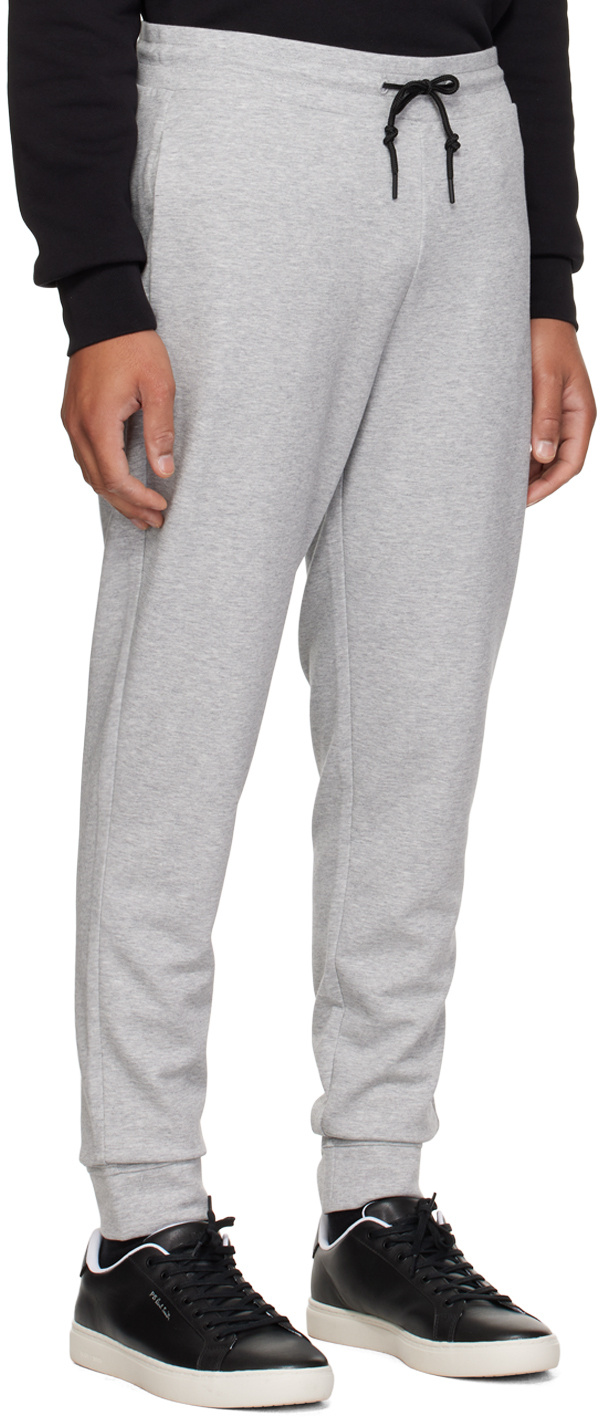 Ps By Paul Smith S By Paul Smith Mens Grey Melange Zebra Brand-embroidered Organic-cotton Jogging Bottoms Xl In Gray