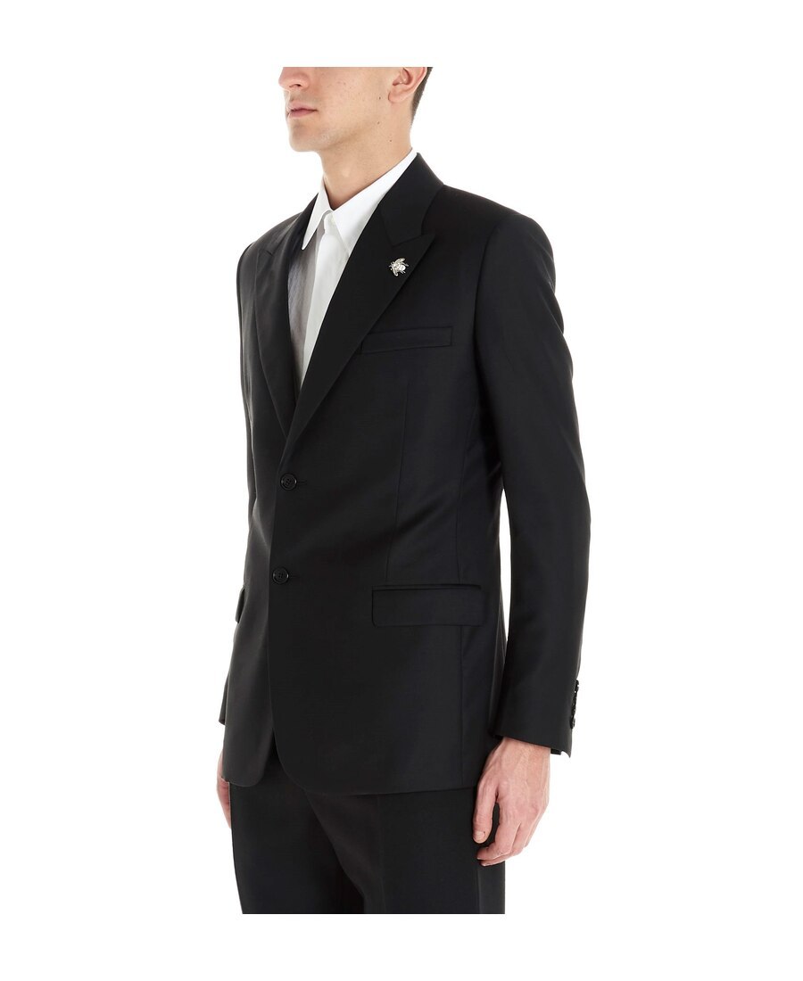 Dior Bee Decorated Suit Jacket In Black