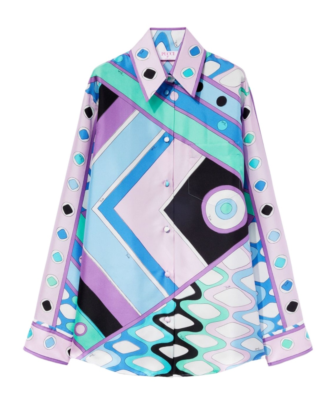Pucci Vivara-print Silk Shirt In Multicolor