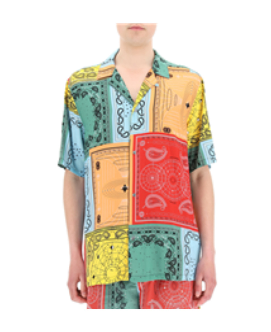 Marcelo Burlon County Of Milan Bandana-print Cuban Shirt In Multicolor
