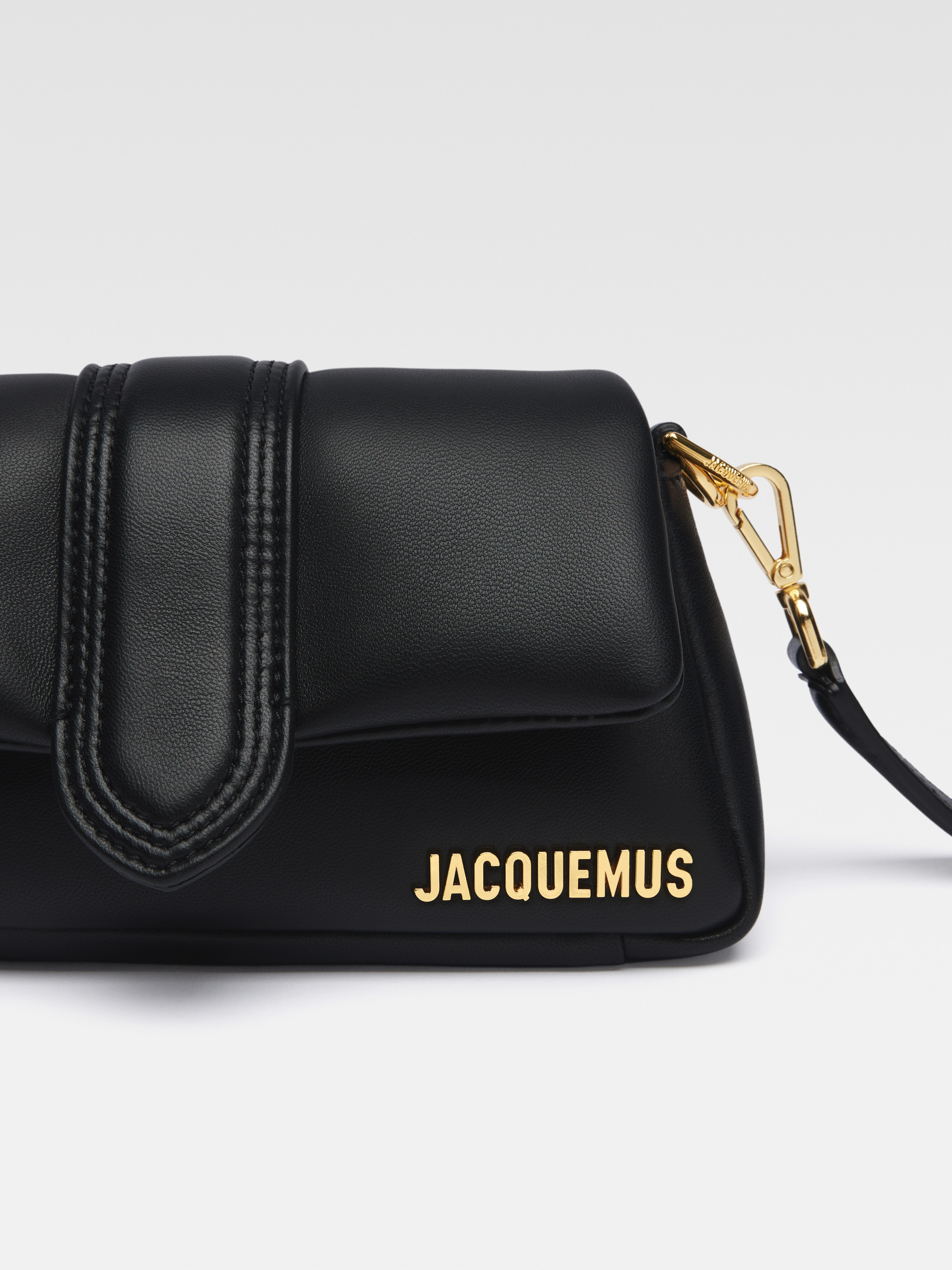 Jacquemus Womens Black Le Petit Bambino Puffy Leather Shoulder Bag In Black
