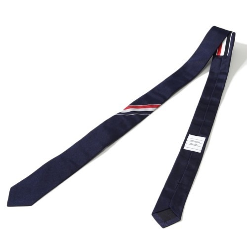 THOM BROWNE ENGINEERED STRIPE SILK TIE