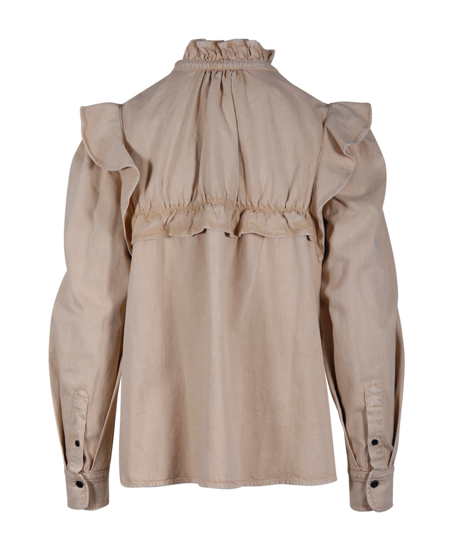 Isabel Marant Étoile Ruffled Shirt In Nude
