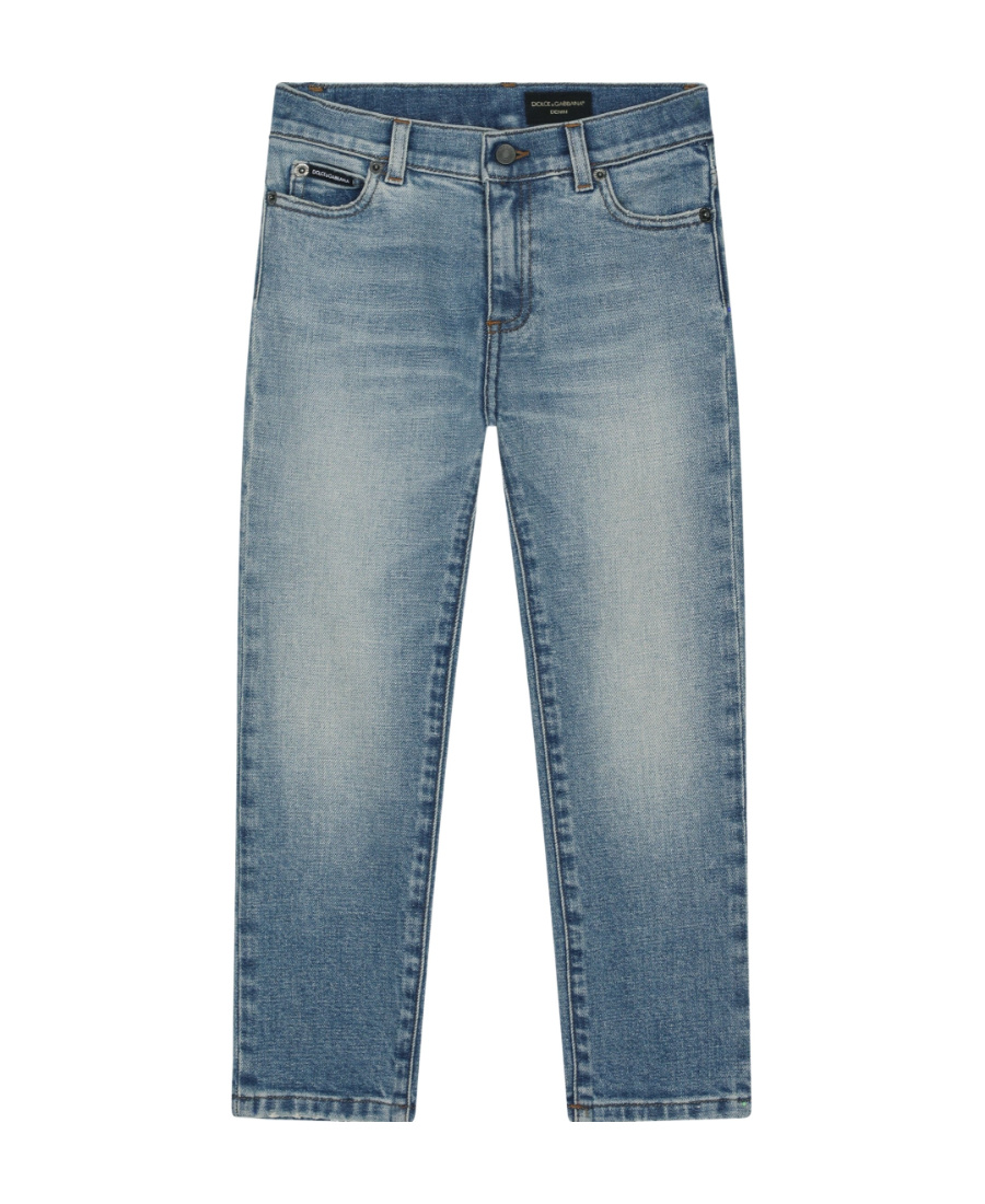 Dolce & Gabbana Logo-print Skinny Jeans In Gray