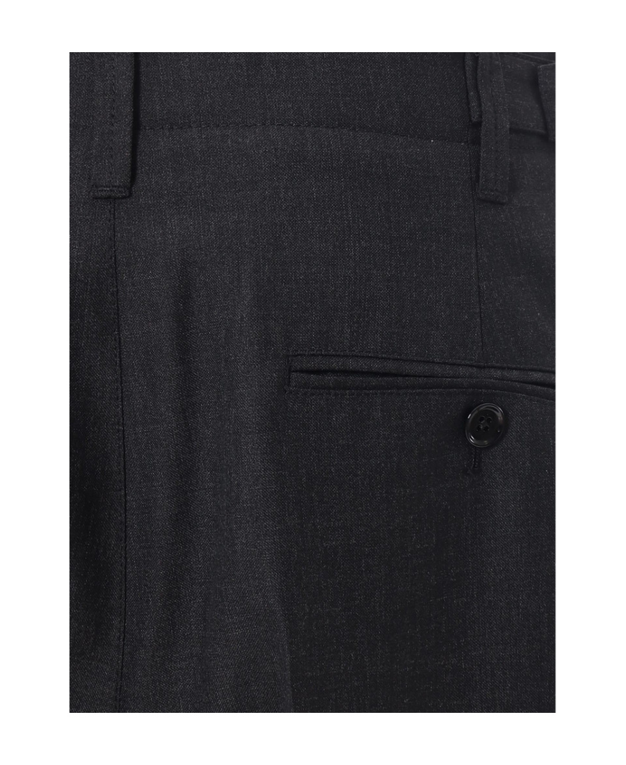 Lemaire Pleat-detailing Tapered Trousers In Gray