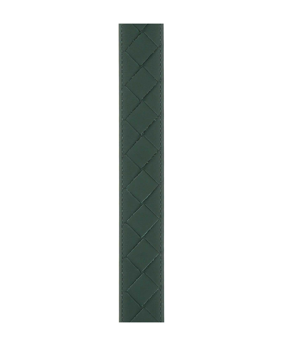 Bottega Veneta Bottle Green Leather Belt In Green