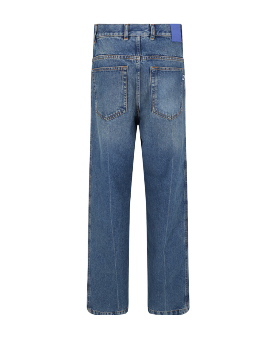 Marcelo Burlon County Of Milan Dark-wash Straight-leg Jeans In Blue