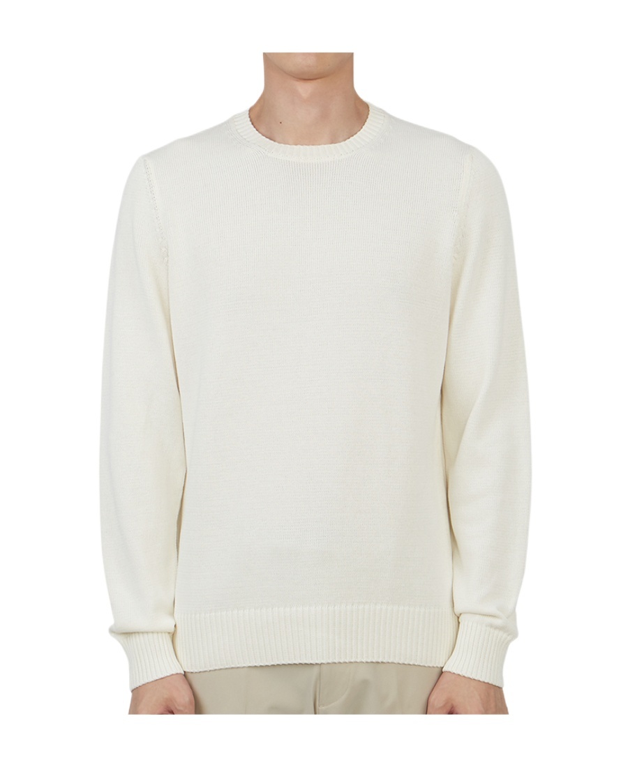 Drumohr Crew-neck Merino Jumper In White