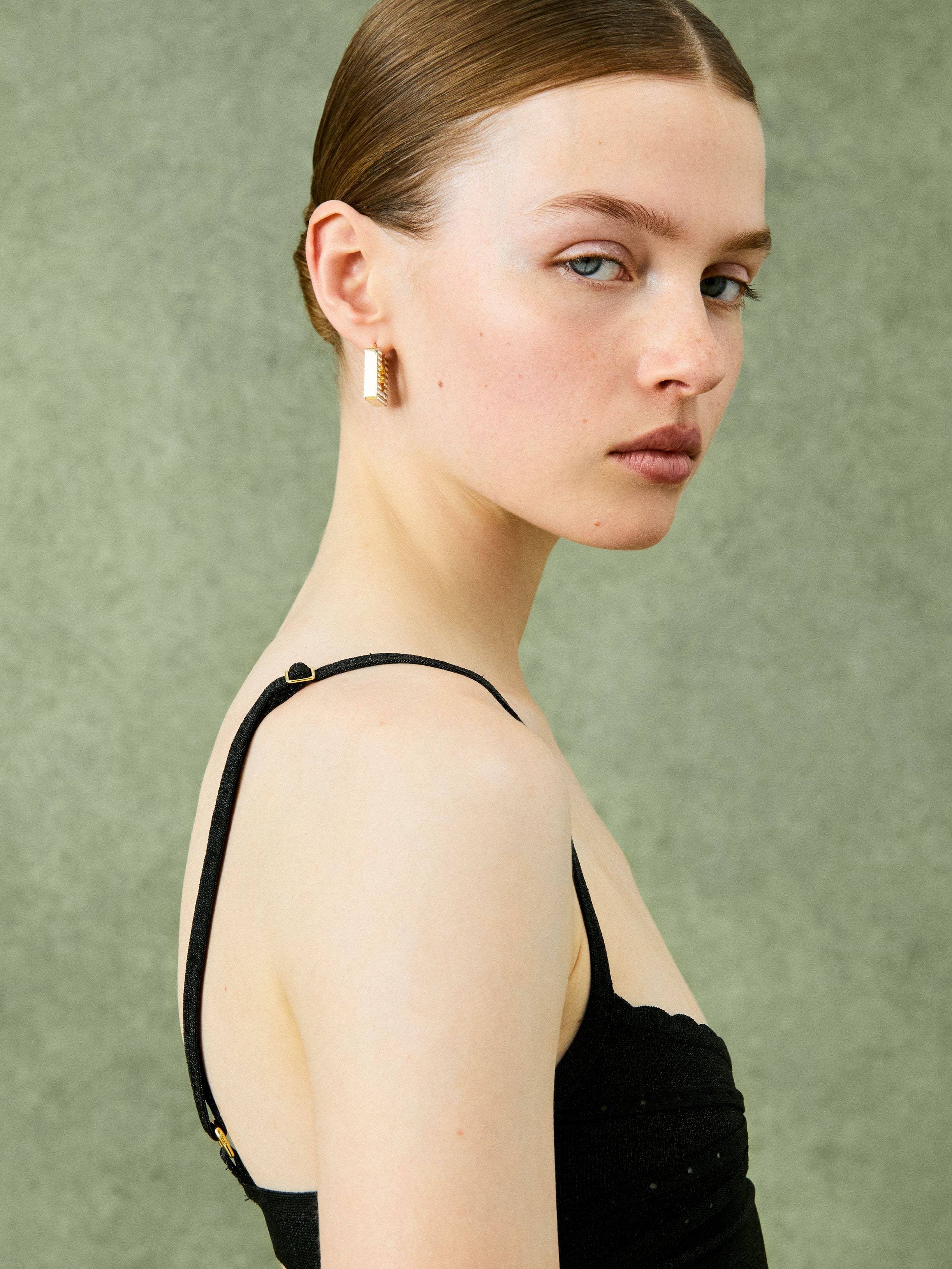 Jacquemus Fiesta Glitter Dress In Black