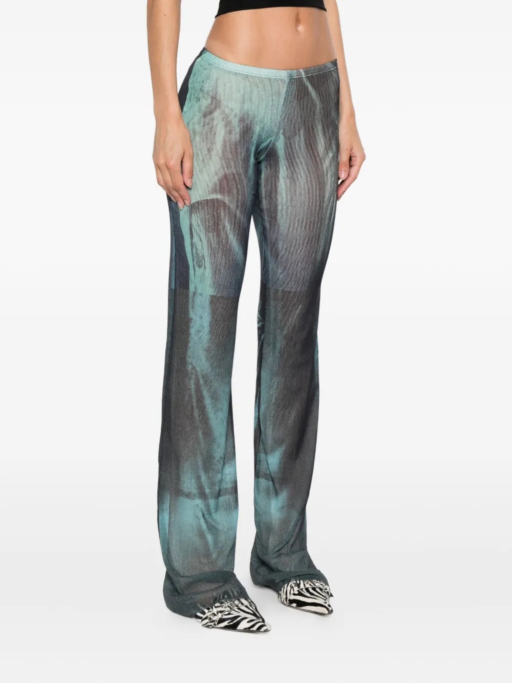 Jean Paul Gaultier - Women Mesh Printed 'water' Trouser