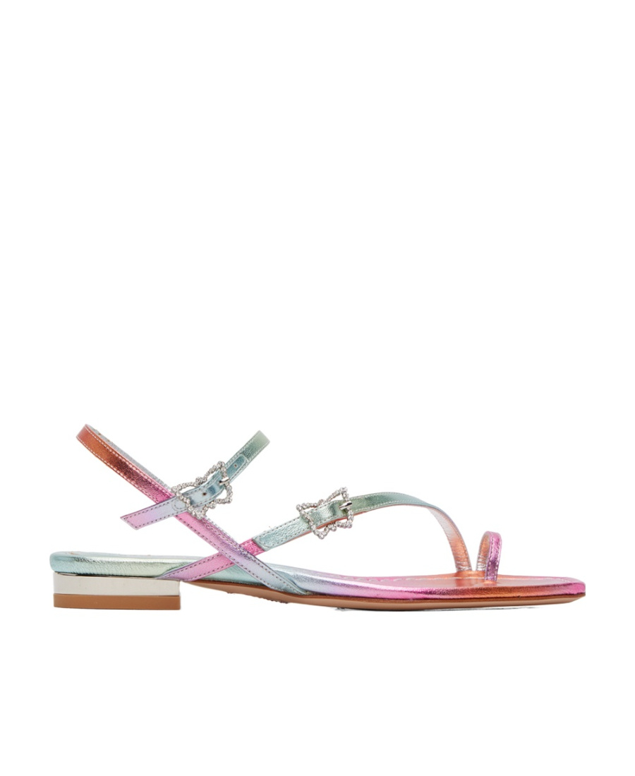 Sophia Webster Butterfly Pattern Flat-soled Sandals In Multicolor