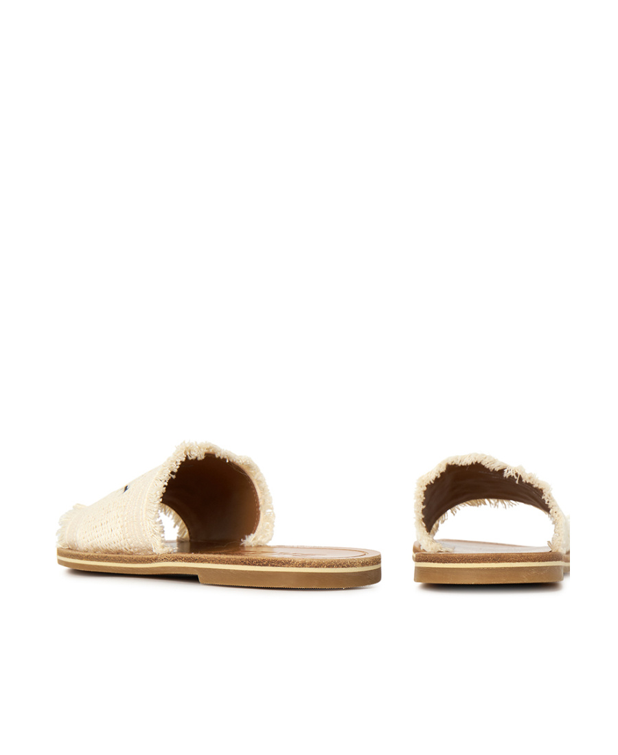 Bally Round Head Flat Slippers In Brown