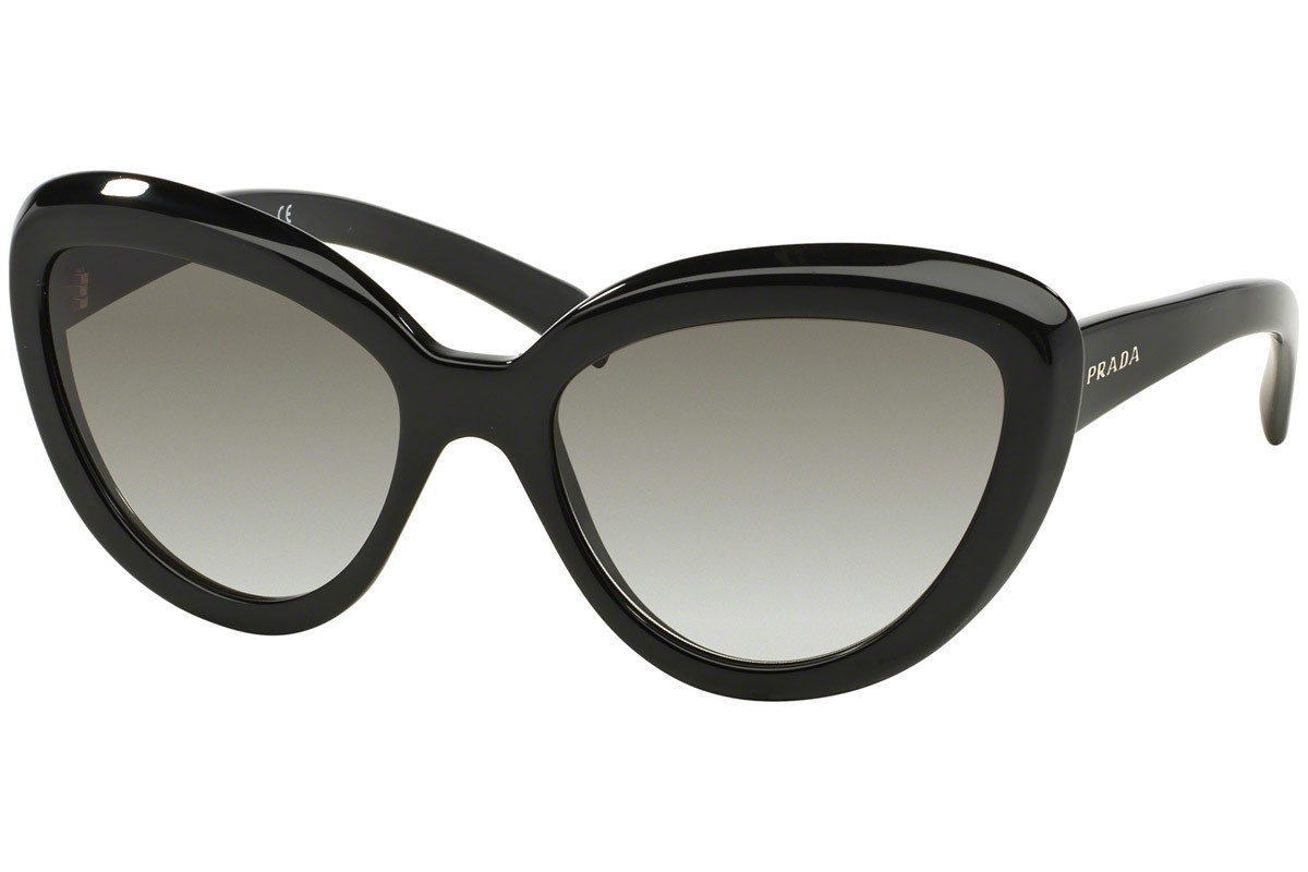 Shop Prada Logo Gradient Sunglasses In Black