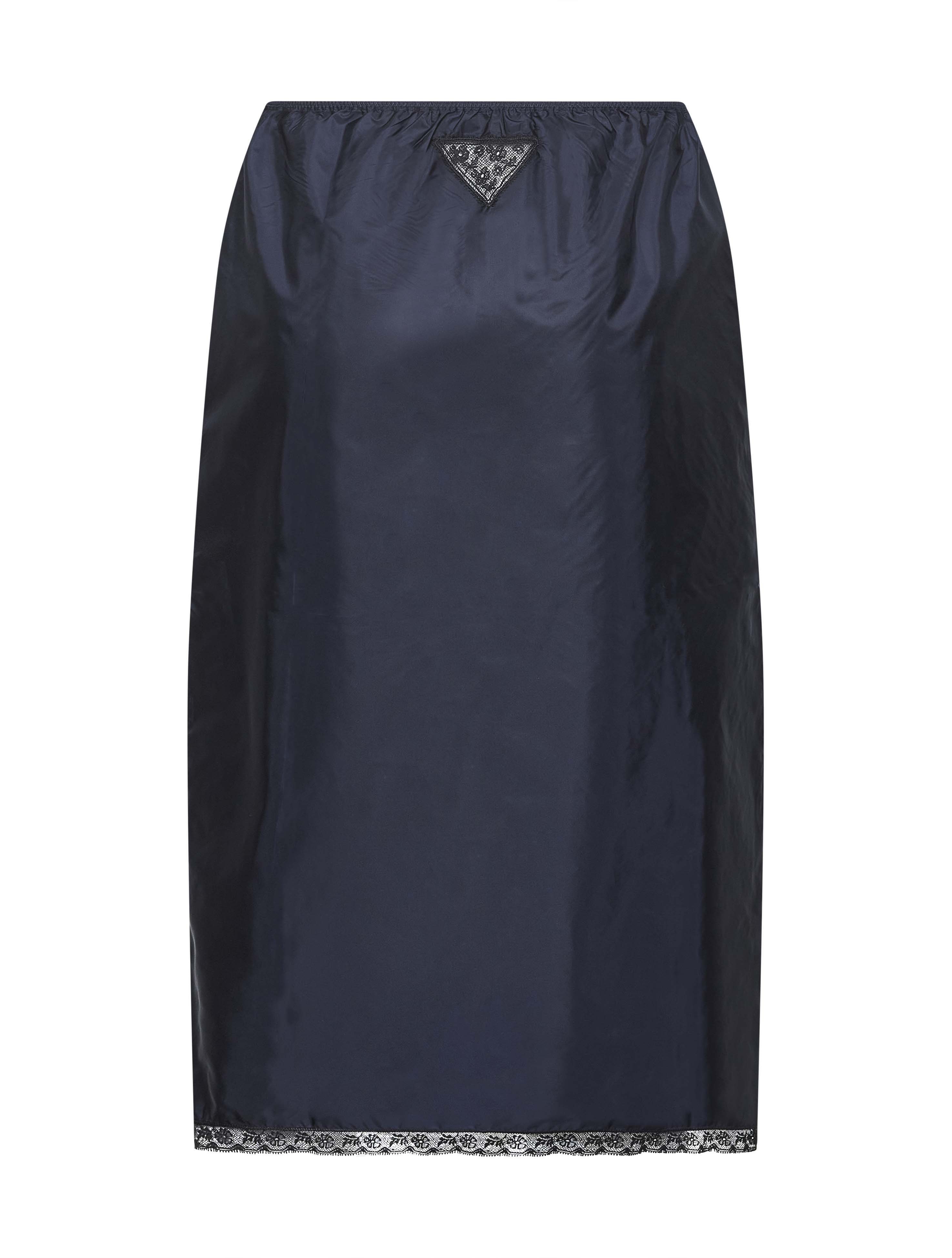 Prada Elastic Waist Skirt In Blue