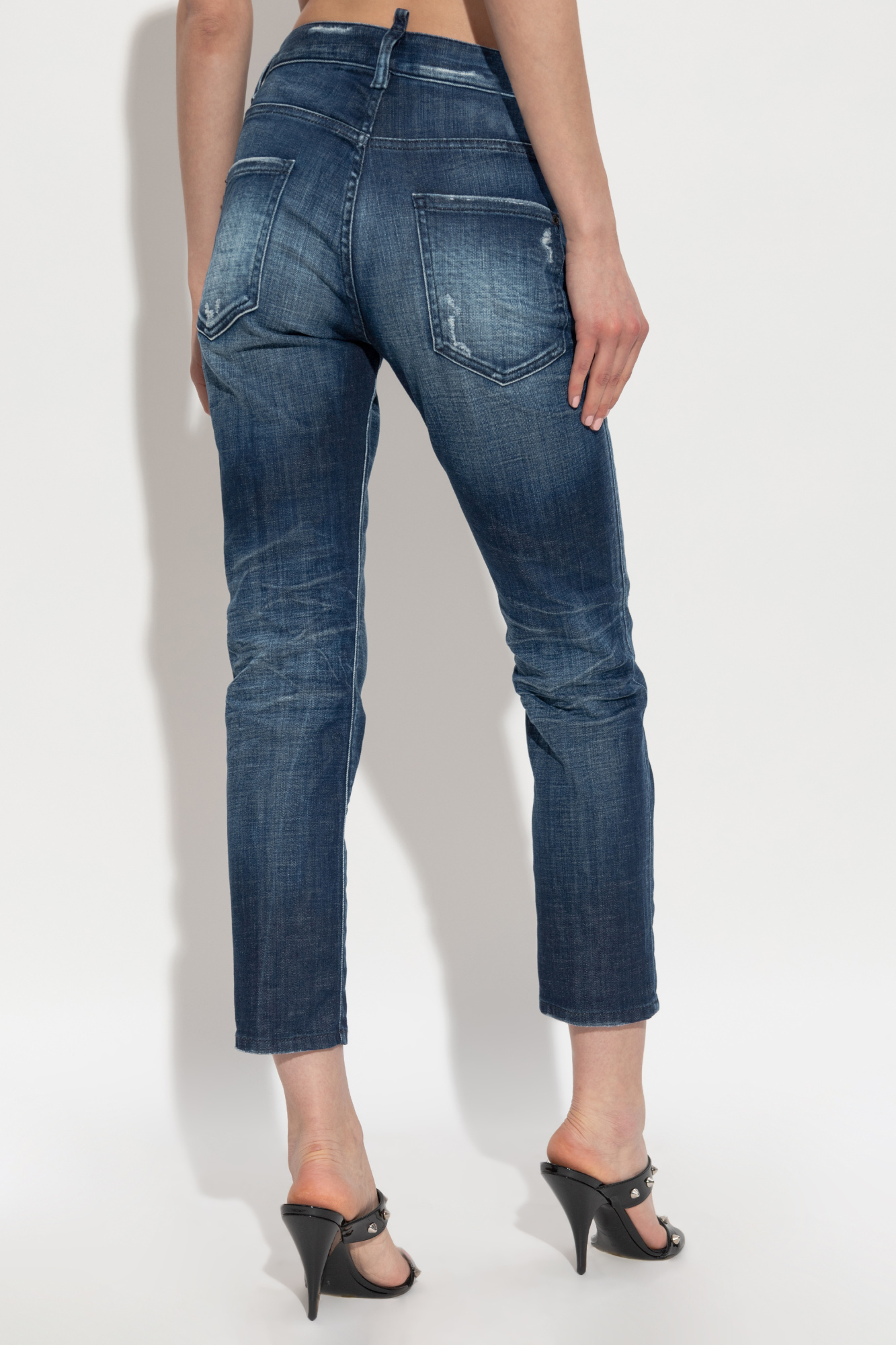Dsquared2 Belt Loop Jeans In Blue