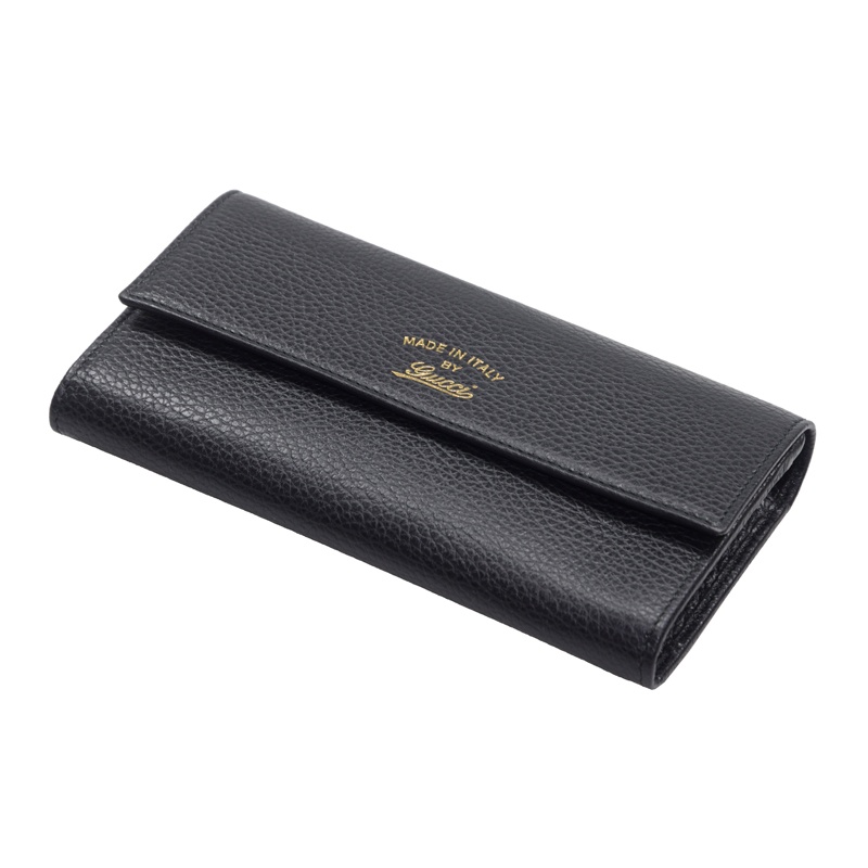 Gucci Double-folded Long Wallet In Black