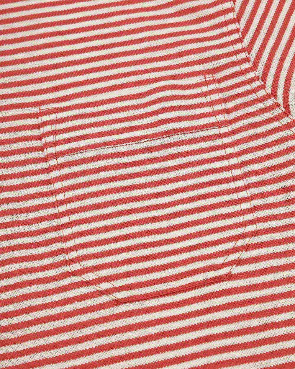DUNHILL ROUND COLLAR STRIPED T-SHIRT 