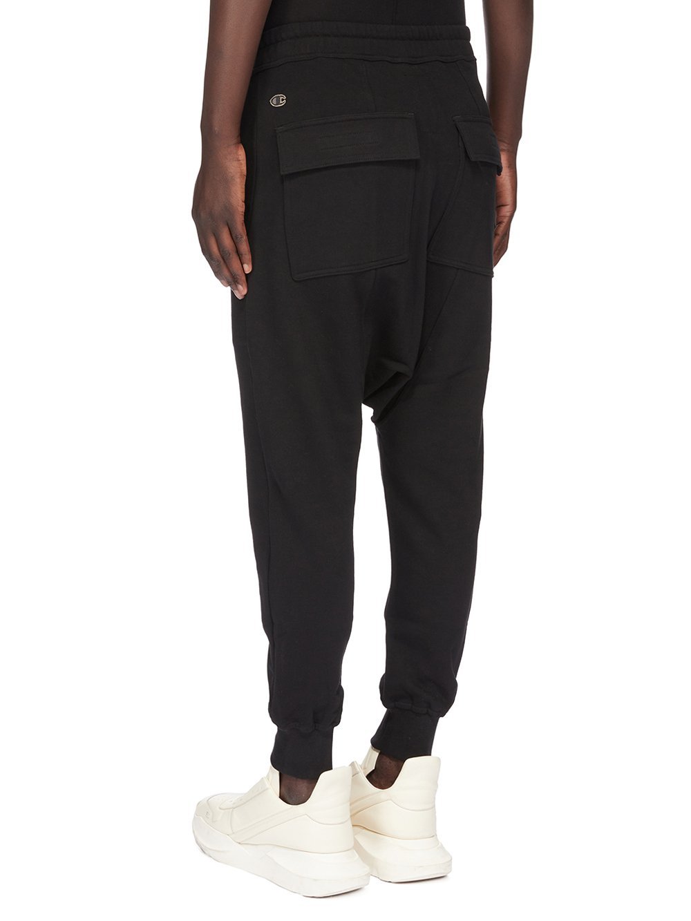 Rick Owens Prisoner Drop-crotch Track Pants In Black