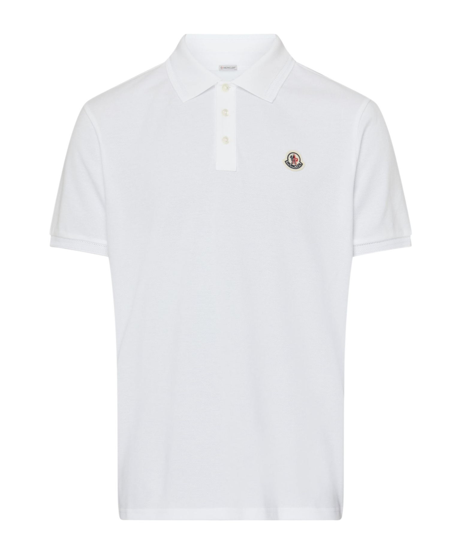 Shop Moncler Short-sleeved Polo Shirt In White