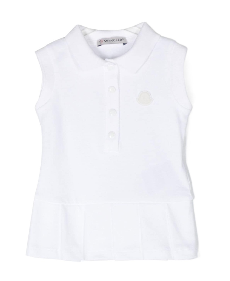 Moncler Sleeveless Polo Shirt In White