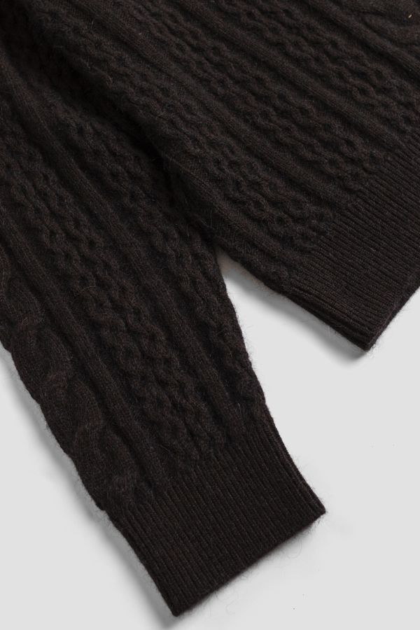 Studio Nicholson Rough Knitted Turt-shirt In Black