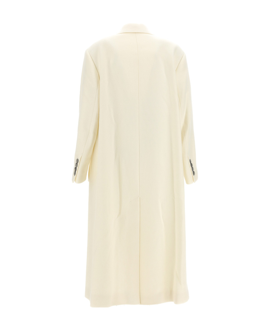Ami Alexandre Mattiussi Wide-lapels Double-breasted Long Coat In White