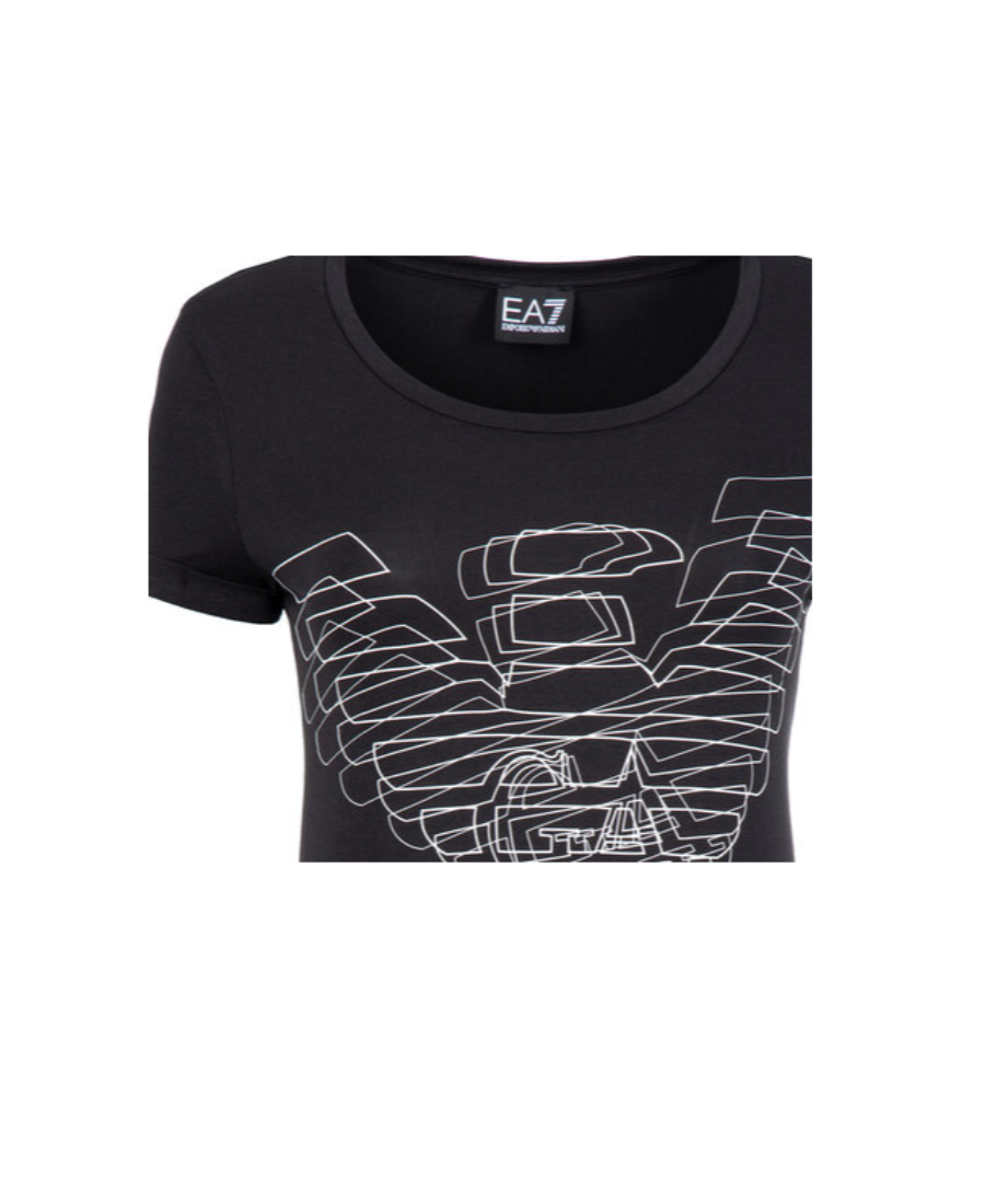 Ea7 Logo Printed T-shirt In Black