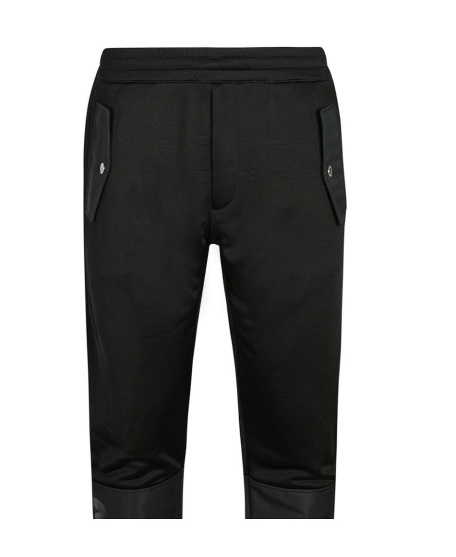 Alexander Mcqueen Panelled Tapered Track Pants In Black