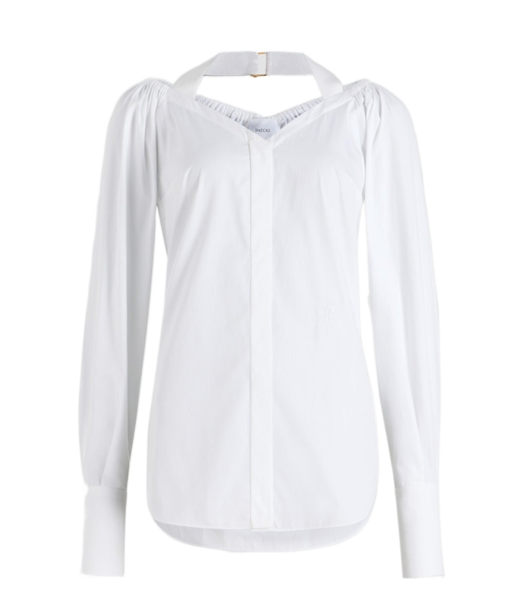 Patou Wrap-detail Shirt In White