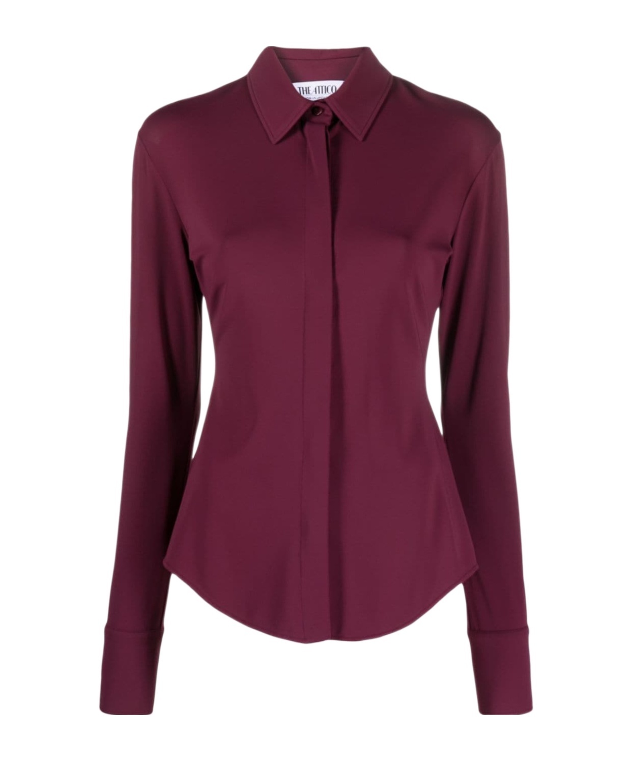 Attico Elton Concealed-fastening Shirt In Red