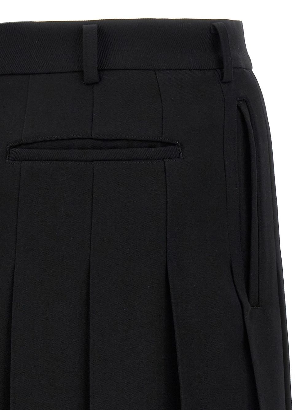 Comme Des Garçons Bermuda Shorts With Pleated Design And Pockets