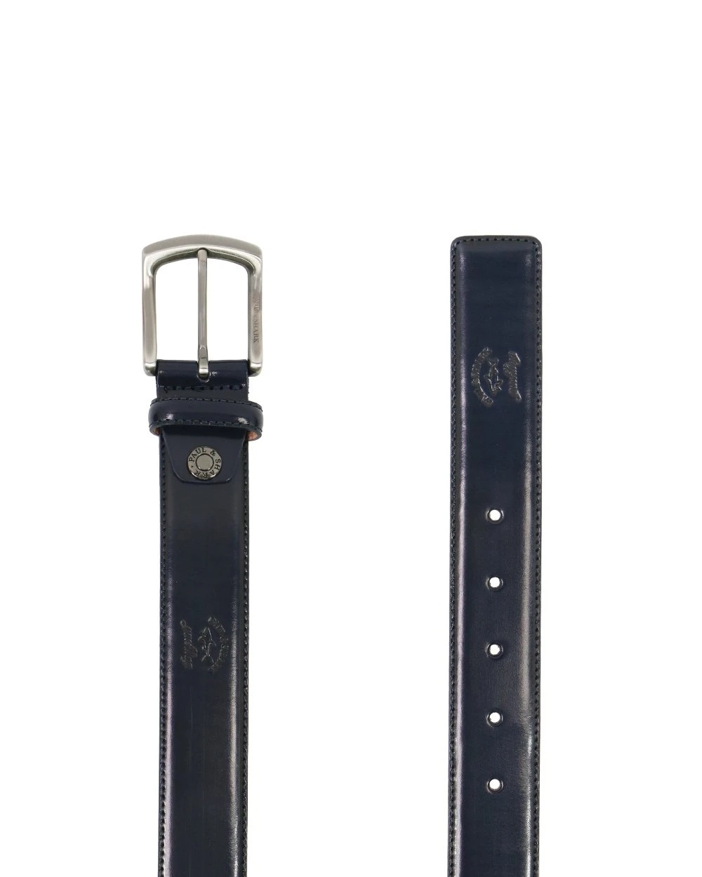 Paul & Shark Logo Belt In Black