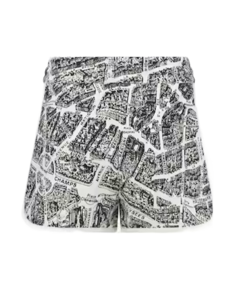 Dior Pattern Printed Shorts In Gray