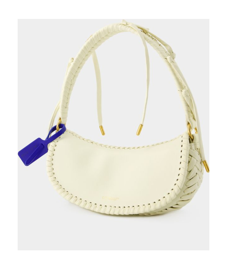 Off-white Edge Weaving Shoulder Bag In Nude
