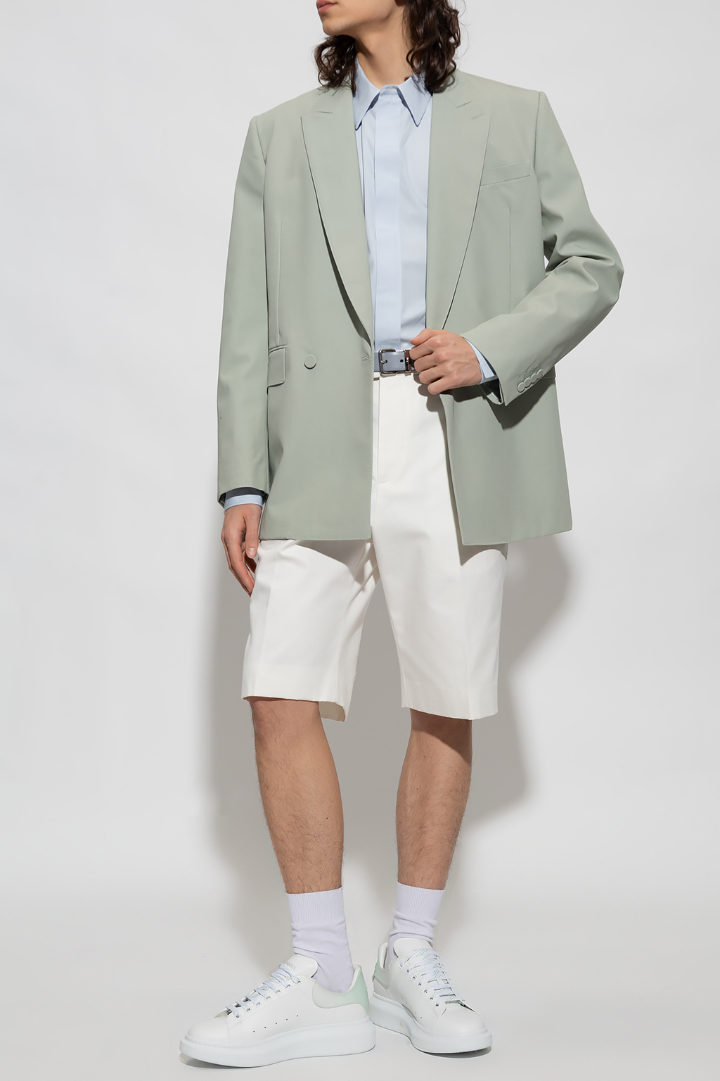 Alexander Mcqueen Tailored-cut Bermuda Shorts In White