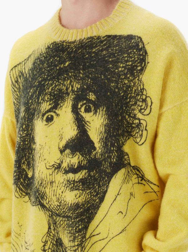 Jw Anderson Rembrandt Crew Neck Jumper In Yellow