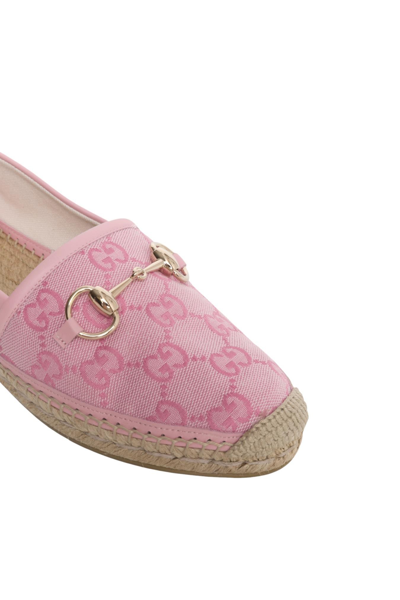 Gucci With Horsebit Espadrilles In Pink