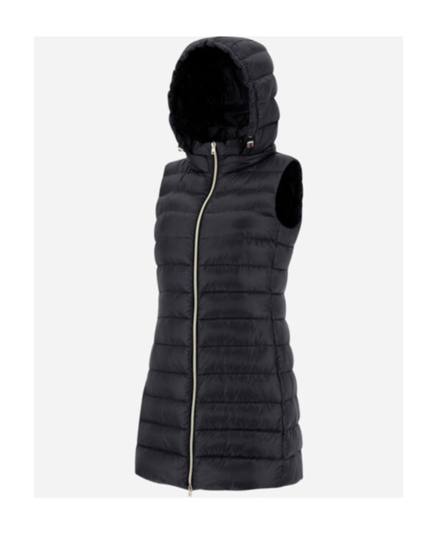 Herno Quilted Hooded Gilet In Black