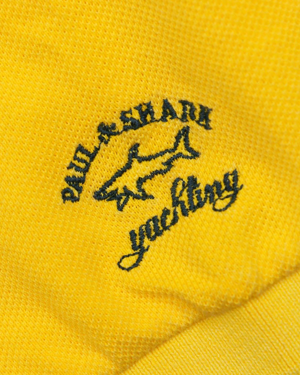 Paul & Shark Logo Embroidered Polo Shirt In Yellow