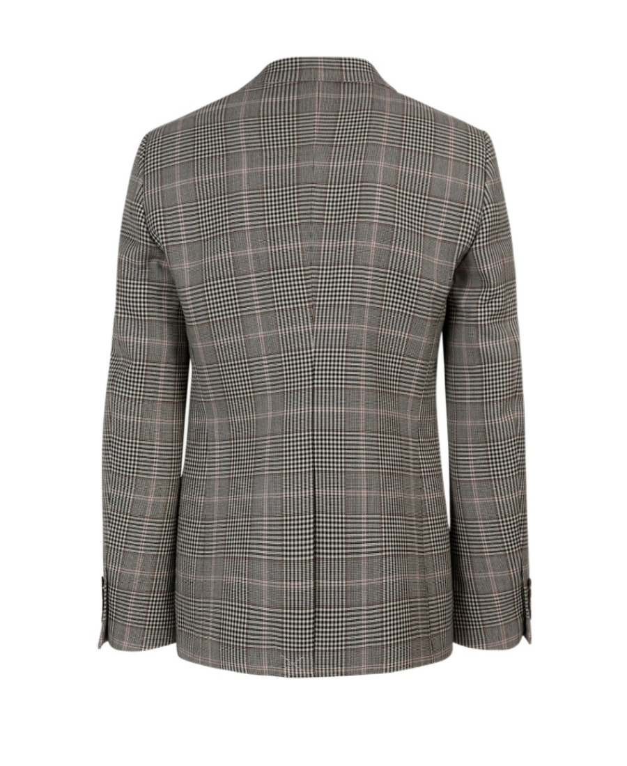 Alexander Mcqueen Checked Single-breasted Blazer In Gray
