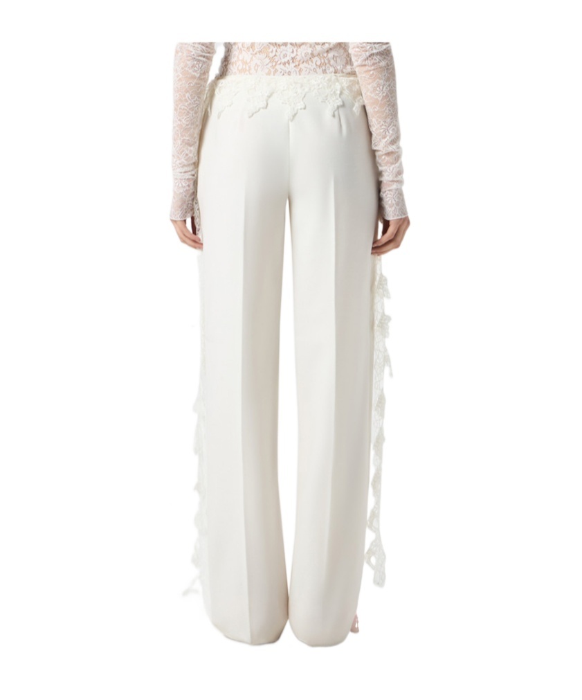Blumarine Lace-detail Trousers In White