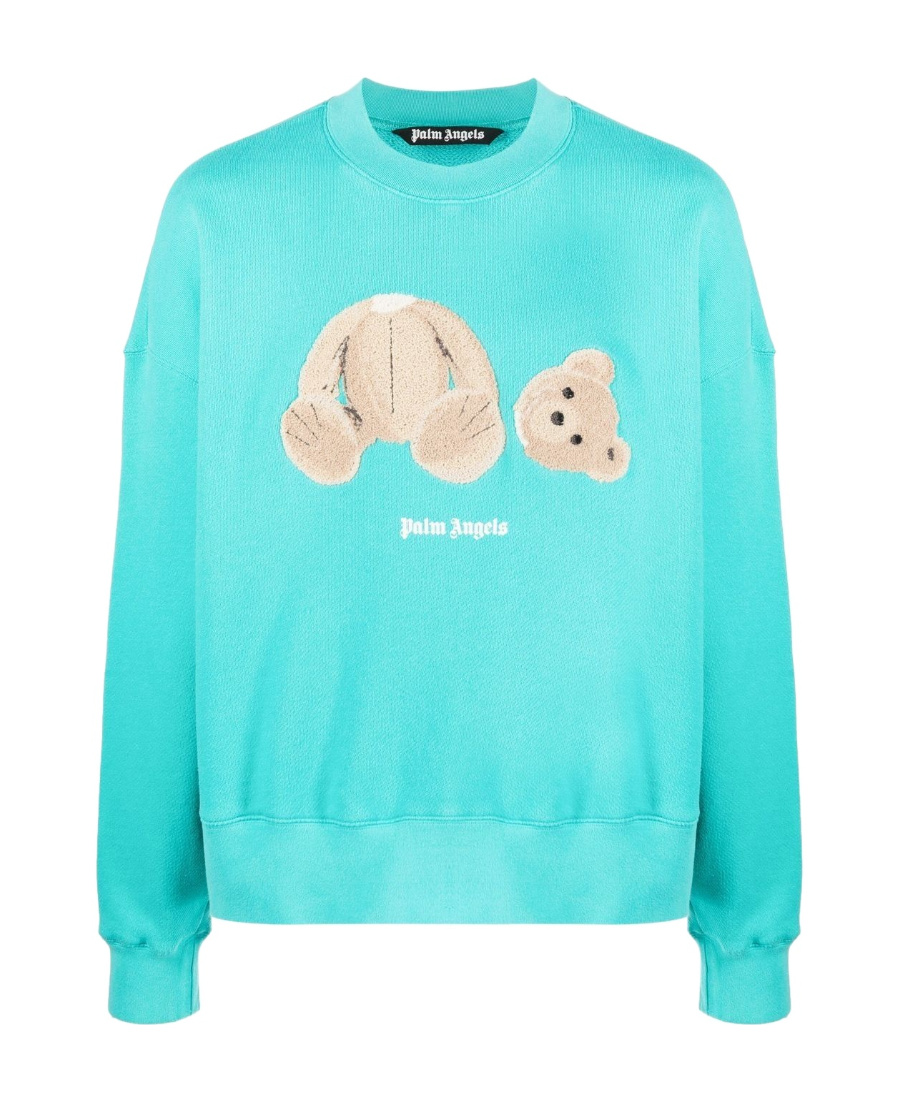 PALM ANGELS BEAR MOTIF CREW NECK SWEATSHIRT