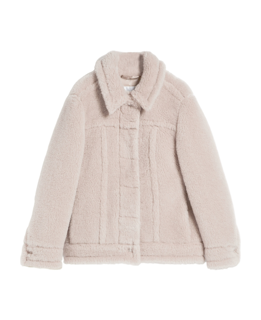 Max Mara Teddino Relaxed-fit Wool And Silk-blend Coat In Nude