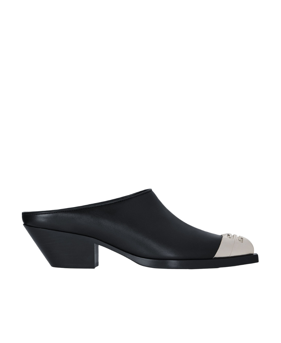 Givenchy Logo Pointed Muller Shoes In Black