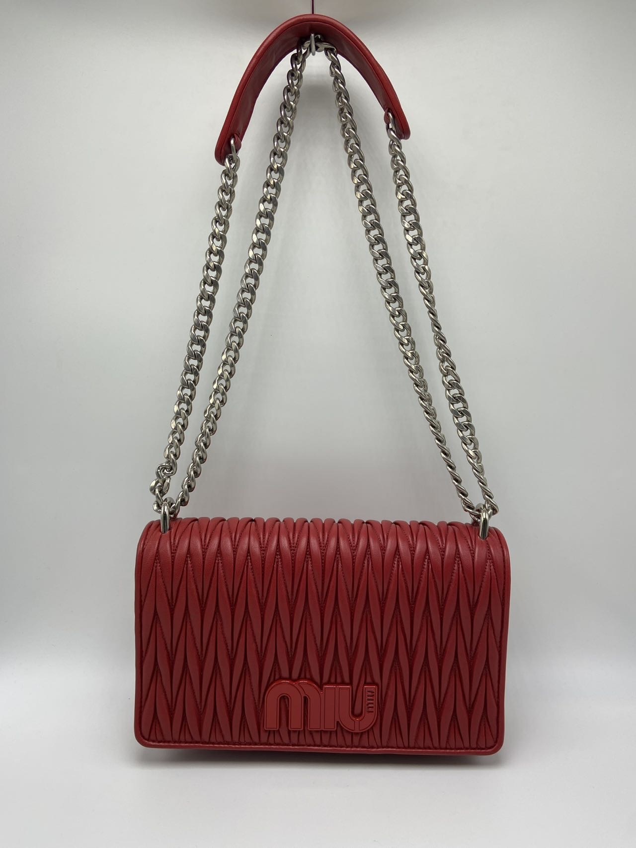 Miu Miu Flap Shoulder Bag In Brown