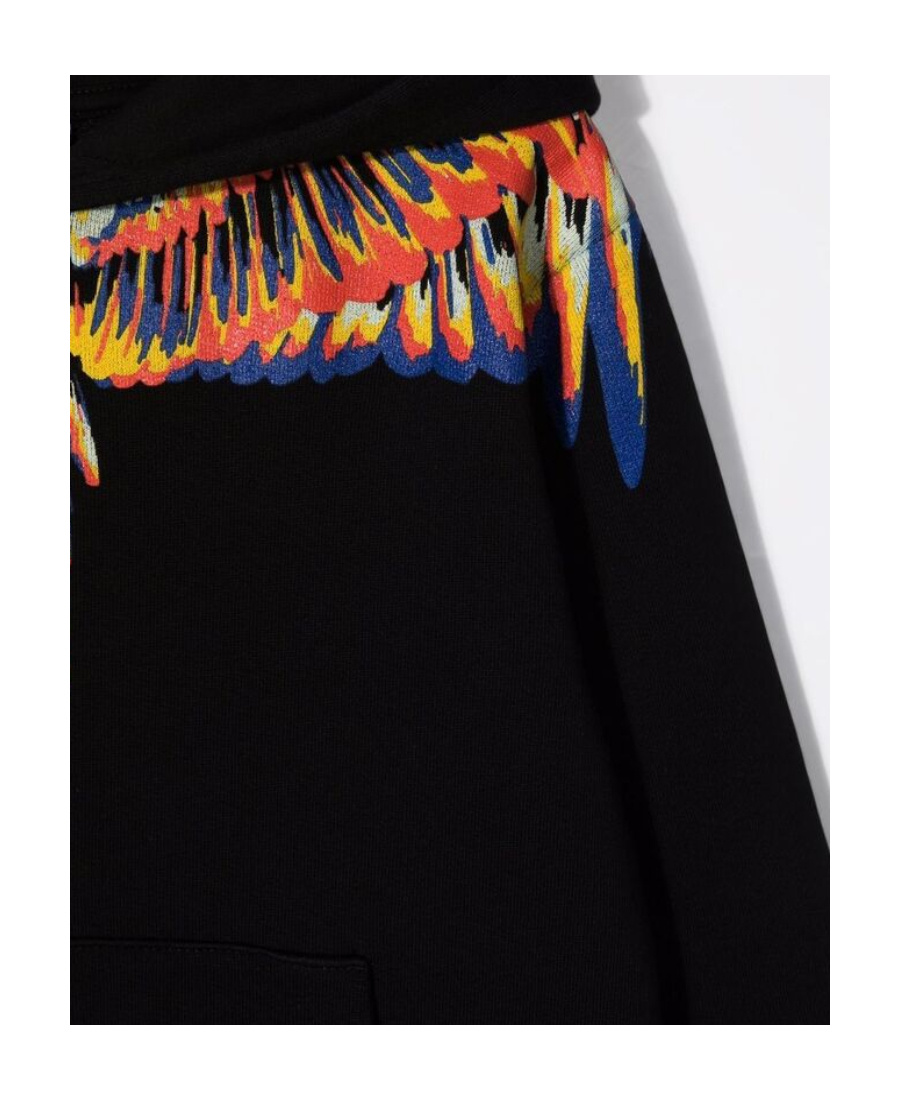 Marcelo Burlon County Of Milan Wings-print Zip-fastening Hoodie In Black