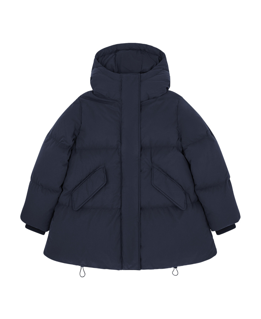 Mm6 Maison Margiela Zip-up Hooded Padded Down Jacket In Black