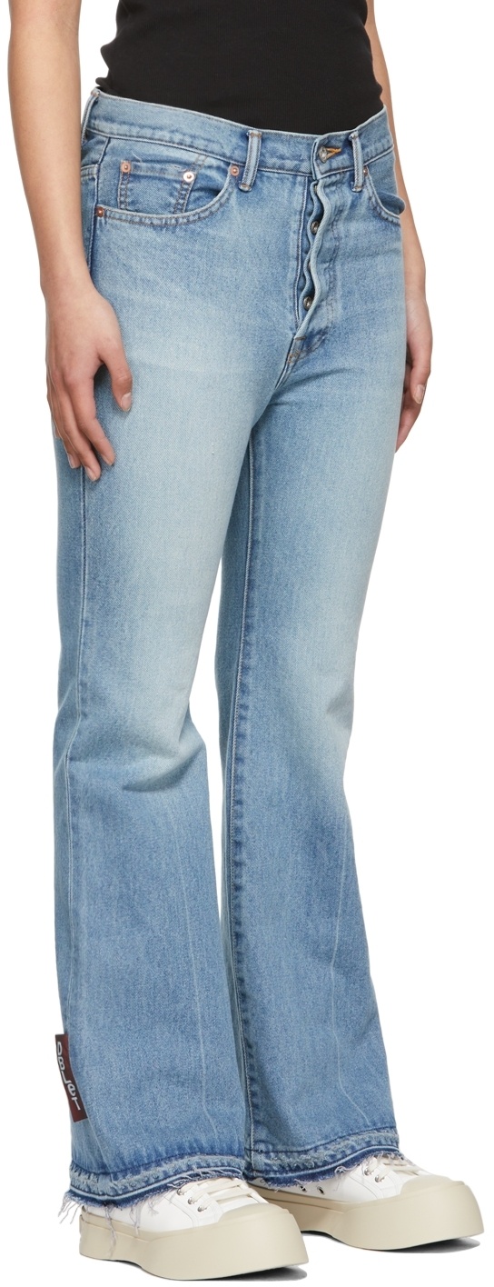 Doublet High-waisted Flared Jeans In Blue